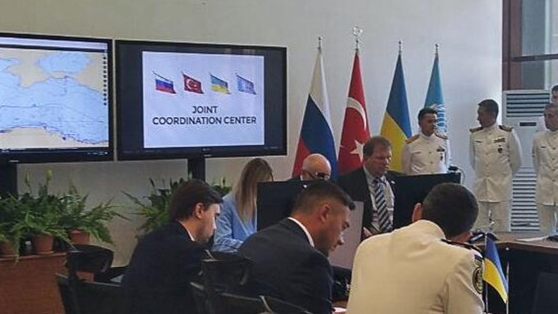 Открытие координационного центра в Стамбуле по транспортировке зерна с Украины Открытие координационного центра в Стамбуле по транспортировке зерна с Украины - РИА Новости, 1920, 27.07.2022