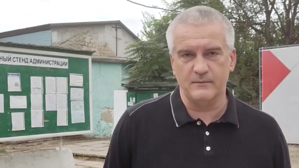 Сергей Аксенов в селе Азовском в Крыму