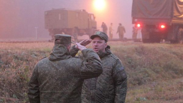 прибытие первых российских военных из региональной группировки в Белоруссию