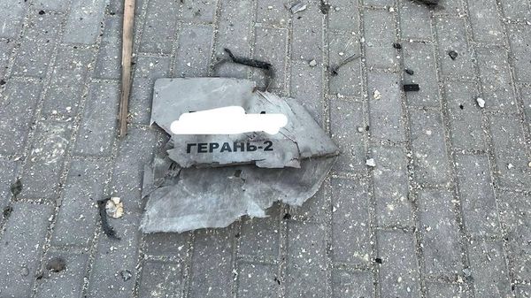 обломки дрона Герань-2 в Киеве
