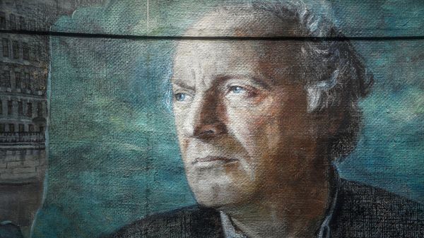 Фреска с изображением И. Бродского в Аптекарском огороде