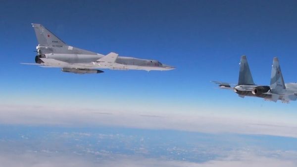 Два дальних бомбардировщика Ту-22м3 ВКС РФ выполнили патрулирование в воздушном пространстве Белоруссии 