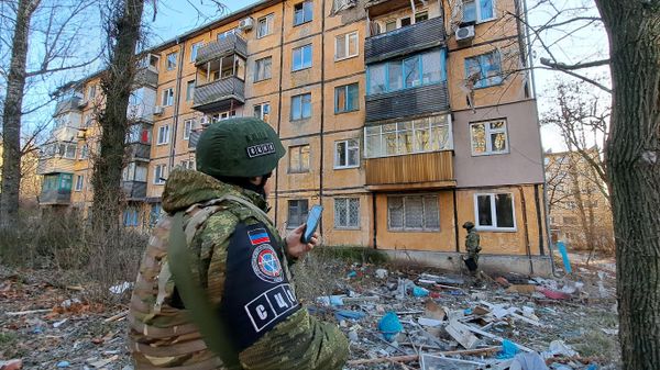 Последствия обстрелов Донецка