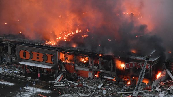 Пожар в ТЦ Мега Химки