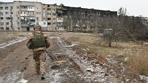 Бойцы ЧВК Вагнер в освобожденном Соледаре