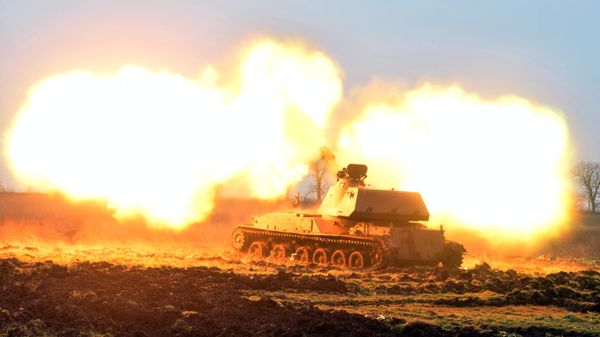 Боевая работа САУ Акация