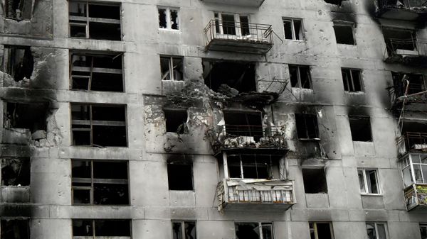 Разрушения в Северодонецке в ЛНР