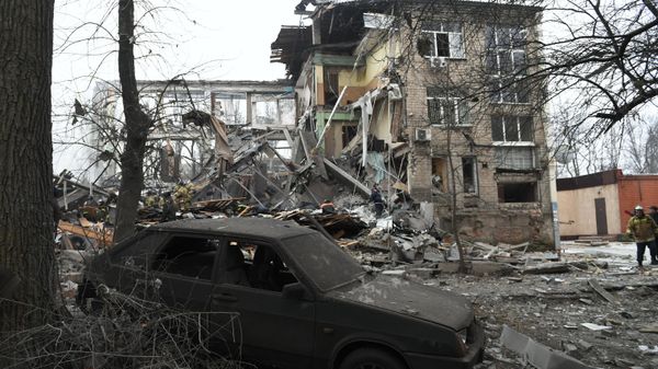 Последствия обстрела Донецка