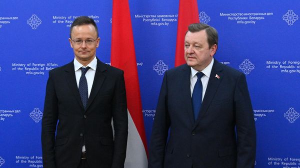 Встреча глав МИД Белоруссии и Венгрии С. Алейника и П. Сийярто