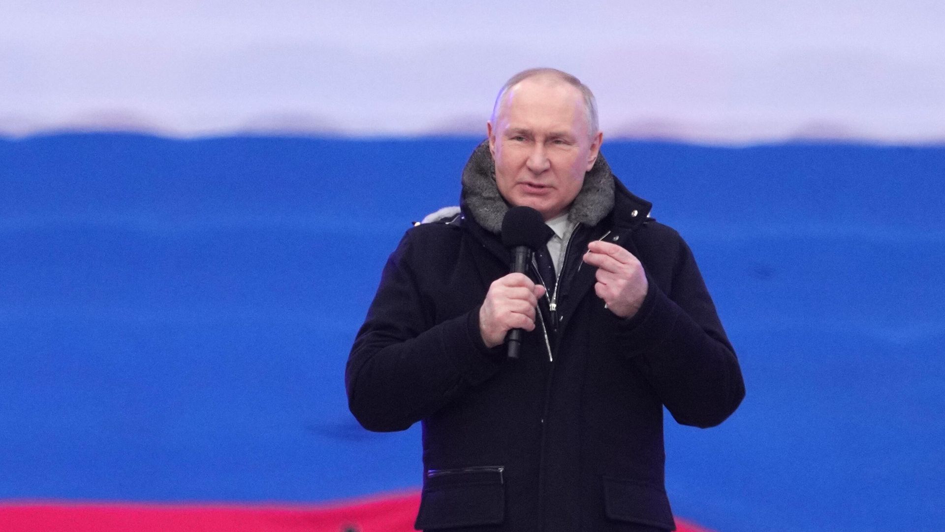Президент РФ В. Путин посетил митинг-концерт Слава защитникам Отечества! - РИА Новости, 1920, 15.03.2023