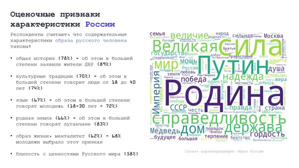 Оценочные признаки характеристики России