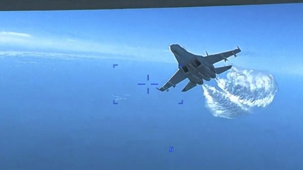 Опубликовано предполагаемое видео ЧП с американским БПЛА над Черным морем