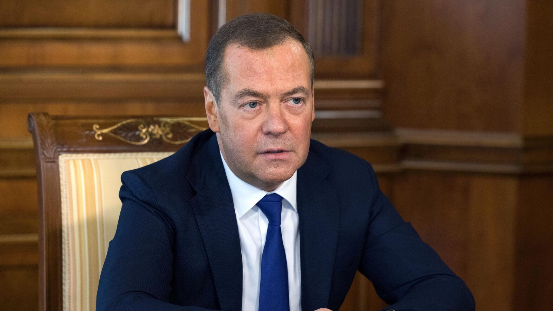 Заместитель председателя Совбеза РФ Д. Медведев дал интервью российским СМИ - РИА Новости, 1920, 19.04.2023