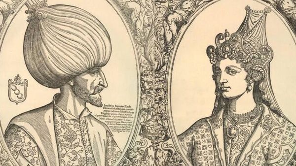 Сулейман Великолепный и Роксолана, ок. 1550 г. (изд. Маттео Пагани, Венеция). Неизвестный художник Сулейман Великолепный и Роксолана, ок. 1550 г. (изд. Маттео Пагани, Венеция). Неизвестный художник