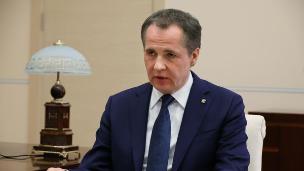 Президент РФ В. Путин встретился с губернатором Белгородской области В. Гладковым