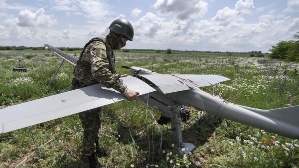 Работа расчёта БЛА Орлан-30 по разведке и обнаружению противника 