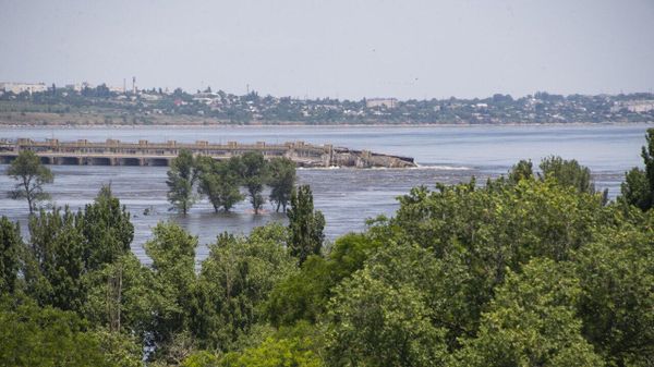Новая Каховка после прорыва Каховской ГЭС