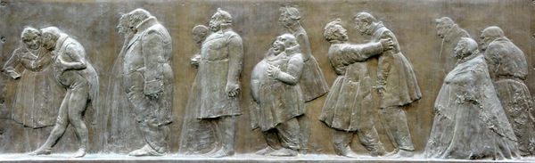 Персонажи Мёртвых душ на памятнике Гоголю на Никитском бульваре