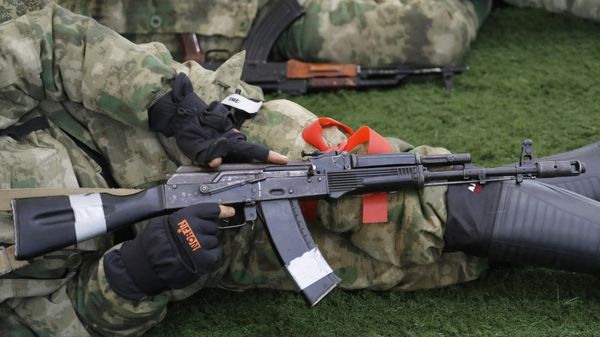 Тренировка народного ополчения в Белгородской области