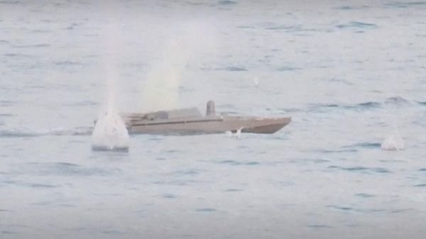 отражение атаки морского дрона ВМС Украины