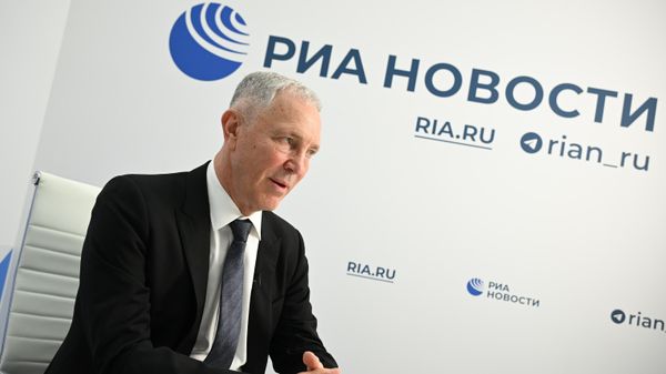 Владимир Сальдо, временно исполняющий обязанности Губернатора Херсонской области ПМЭФ-2023. Стенд РИА Новости