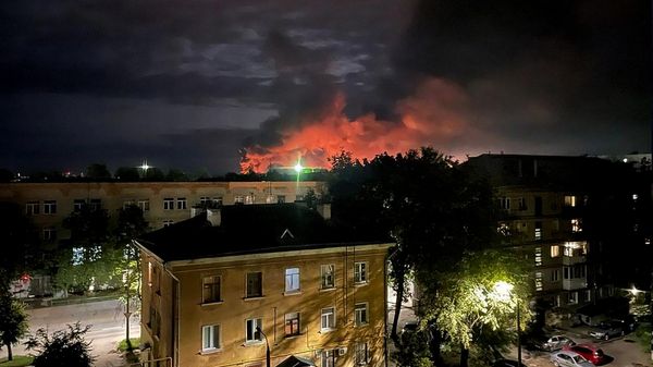 Последствия атаки беспилотников в Пскове