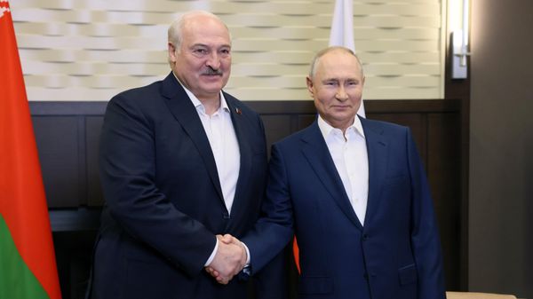 Встреча президента РФ В. Путина с президентом Белоруссии А. Лукашенко