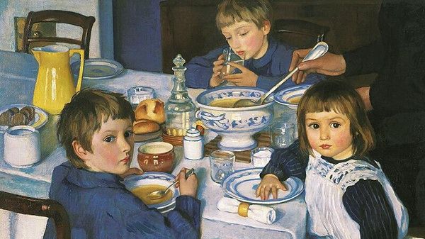 Зинаида Серебрякова За завтраком, 1914 год
