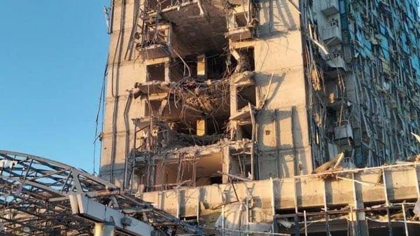 гостиница Одесса после удара
