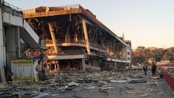 Одесский морвокзал после удара