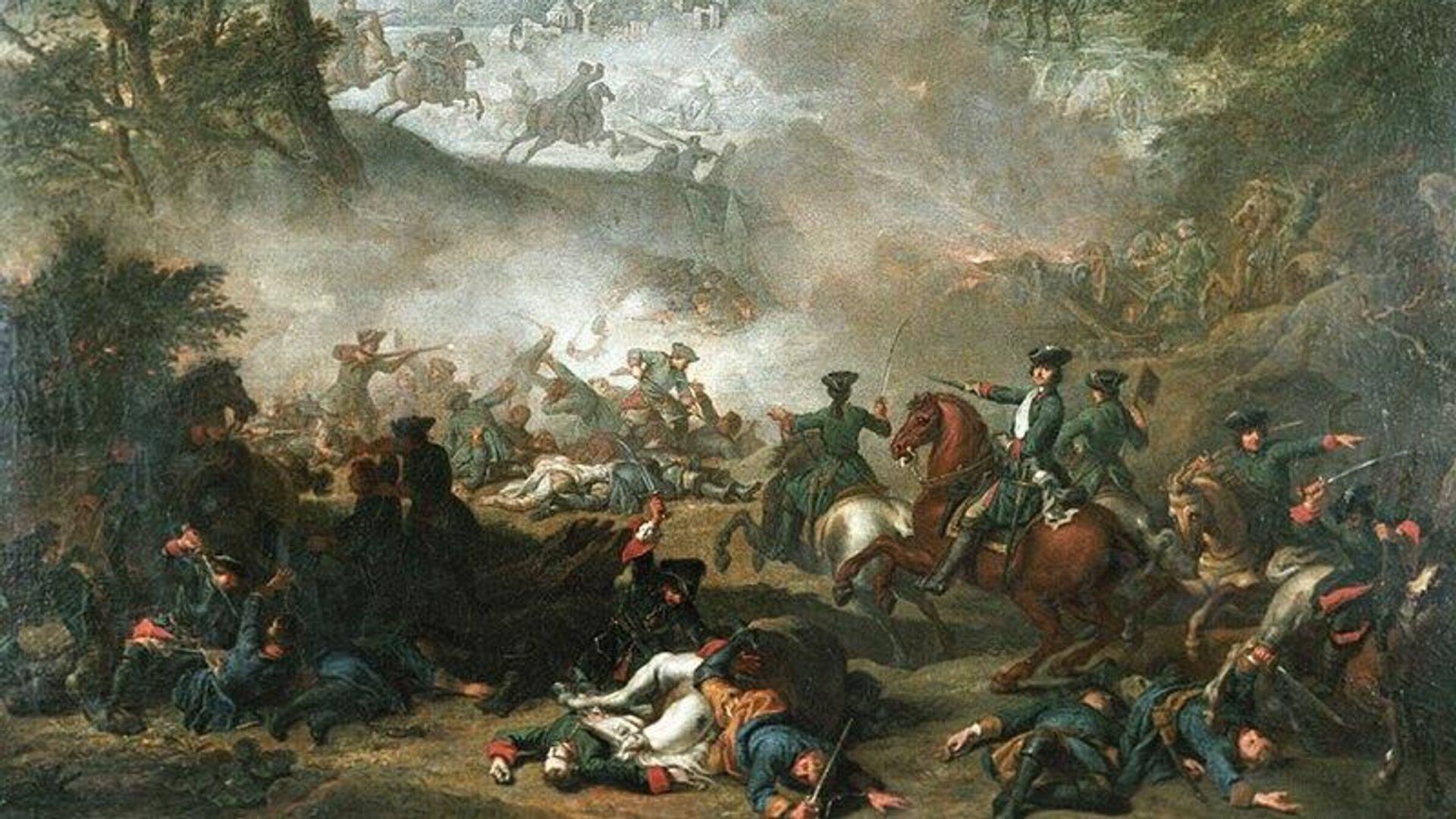 Жан-Марк Натье Сражение при Лесной (1717 год) Жан-Марк Натье Сражение при Лесной (1717 год) - РИА Новости, 1920, 09.10.2023