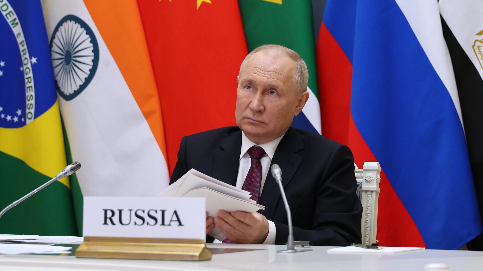 Президент РФ В. Путин принял участие во внеочередном саммите БРИКС по палестино-израильскому конфликту - РИА Новости, 1920, 04.12.2023
