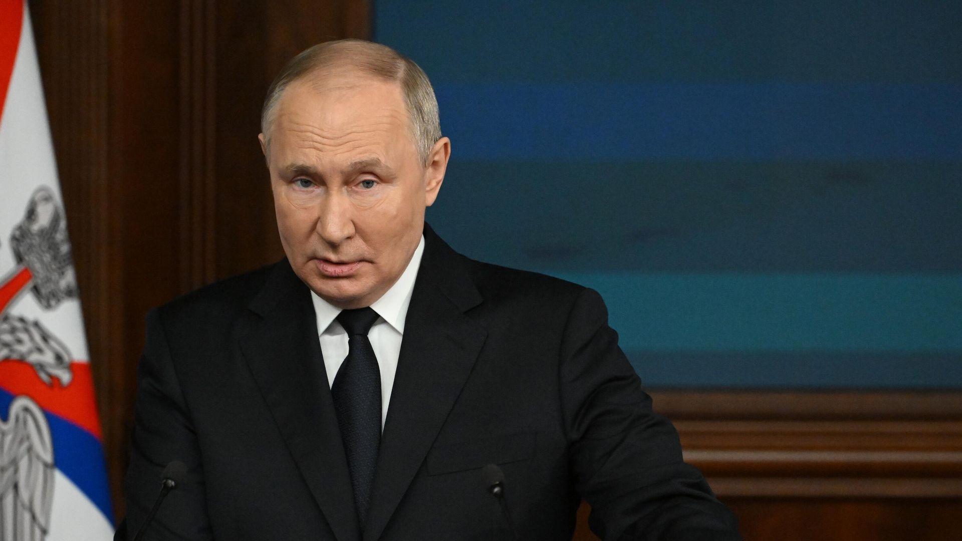 Президент РФ В. Путин принял участие в заседании коллегии Минобороны РФ Президент РФ В. Путин принял участие в заседании коллегии Минобороны РФ - РИА Новости, 1920, 16.01.2024