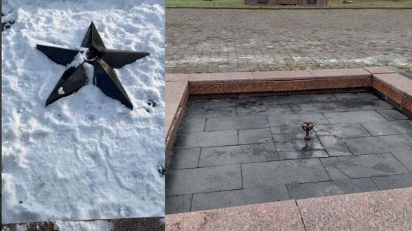 Советскую символику демонтировали с братских могил на западе Украины
