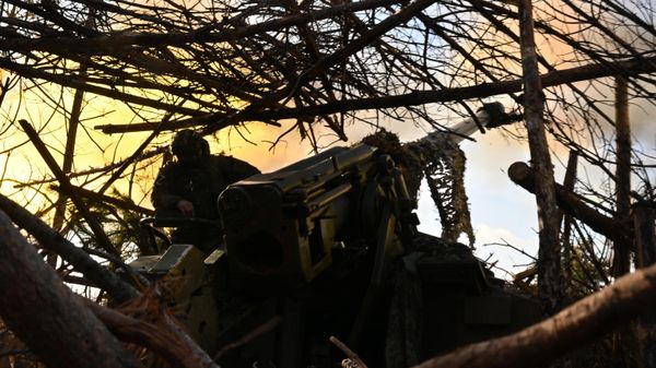 Боевая работа артиллеристов и операторов БПЛА на Краснолиманском направлении