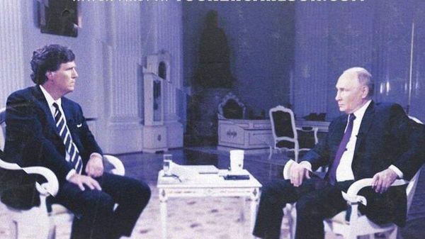 Такер Карлсон и Владимир Путин Такер Карлсон и Владимир Путин
