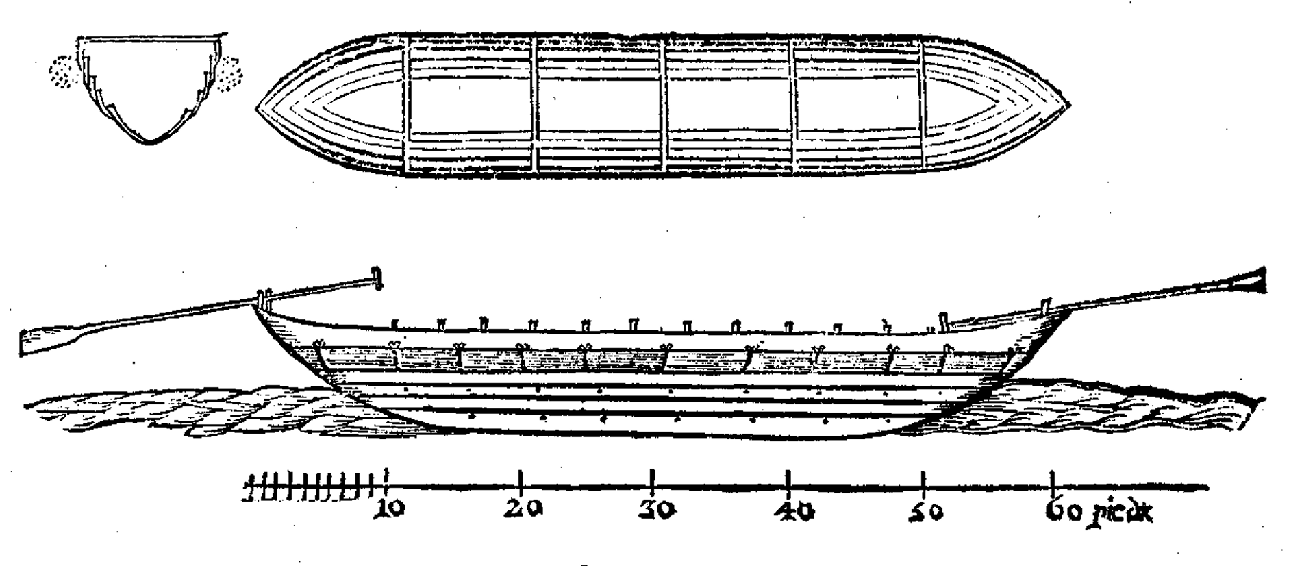 Казацкая чайка. Рисунок из книги Г. де Боплана - РИА Новости, 1920, 17.04.2026