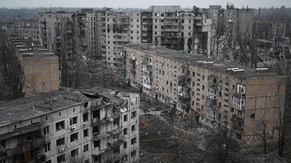 Пострадавший в ходе боев квартал Юбилейный в Авдеевке