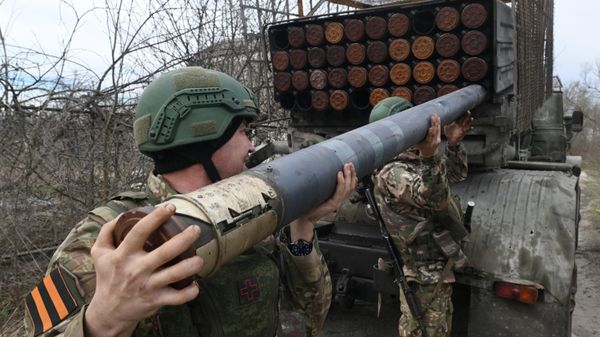 Боевая работа РСЗО Град Южной группировки войск