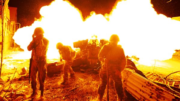 Боевая работа артиллеристов 3-го армейского корпуса группировки Юг на Артемовском направлении