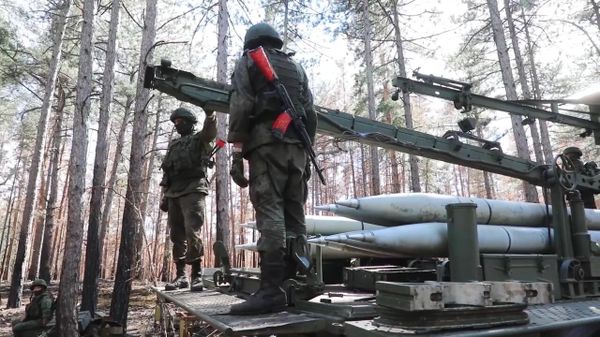 Боевая работа расчетов реактивных систем Ураган в зоне спецоперации