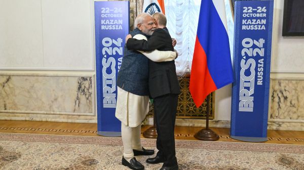 XVI саммит БРИКС. Встреча президента РФ Владимира Путина и премьер-министра Индии Нарендры Моди XVI саммит БРИКС. Встреча президента РФ Владимира Путина и премьер-министра Индии Нарендры Моди