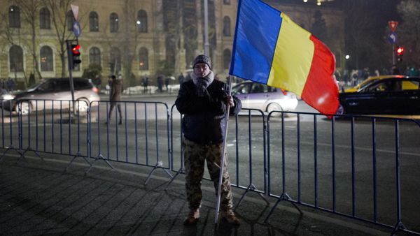 Антиправительственные протесты в Бухаресте
