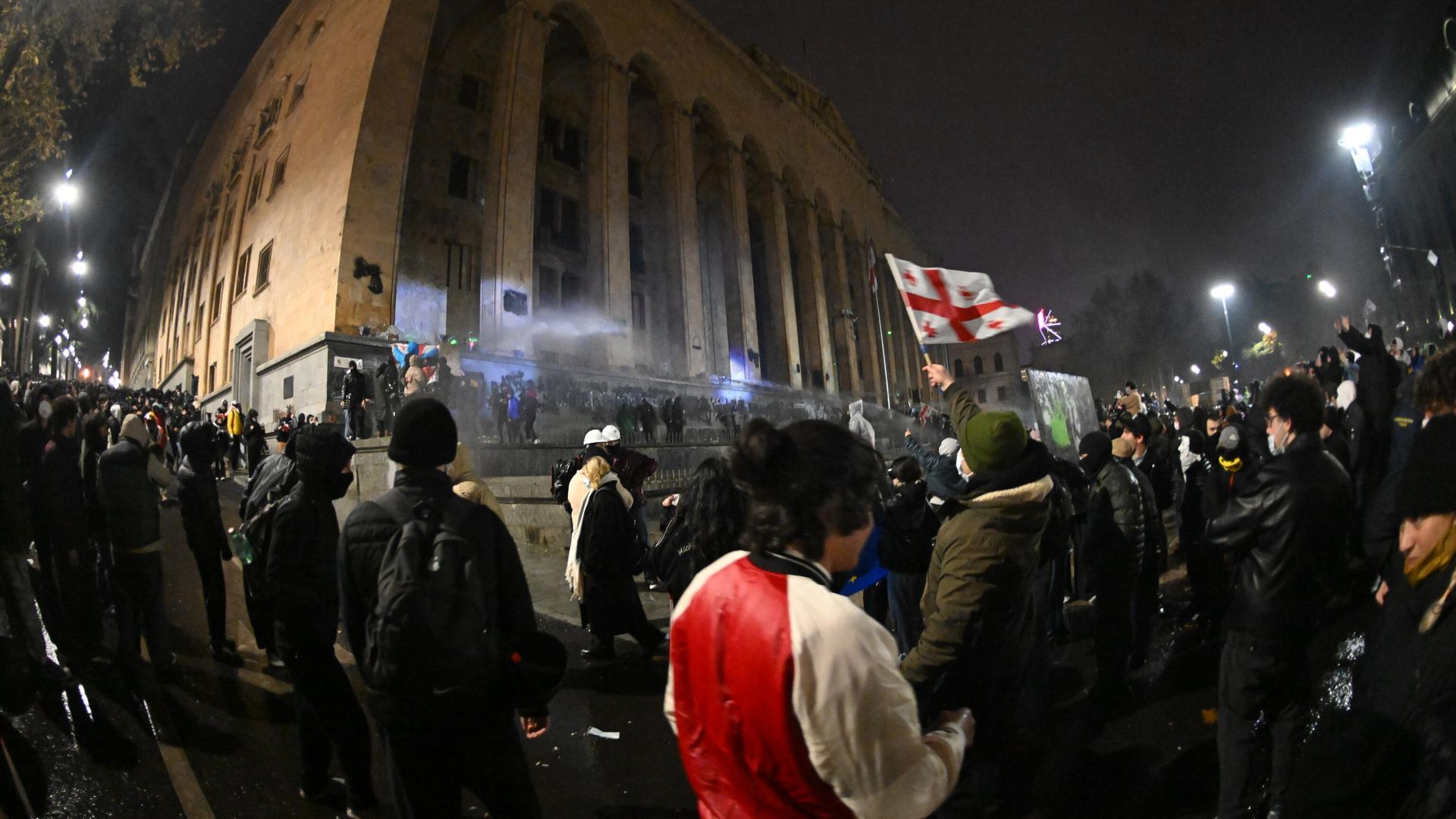 Акция протеста оппозиции в Тбилиси Акция протеста оппозиции в Тбилиси - РИА Новости, 1920, 02.12.2024