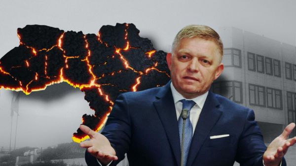 Коллаж: Роберт Фицо, раздел Украины 