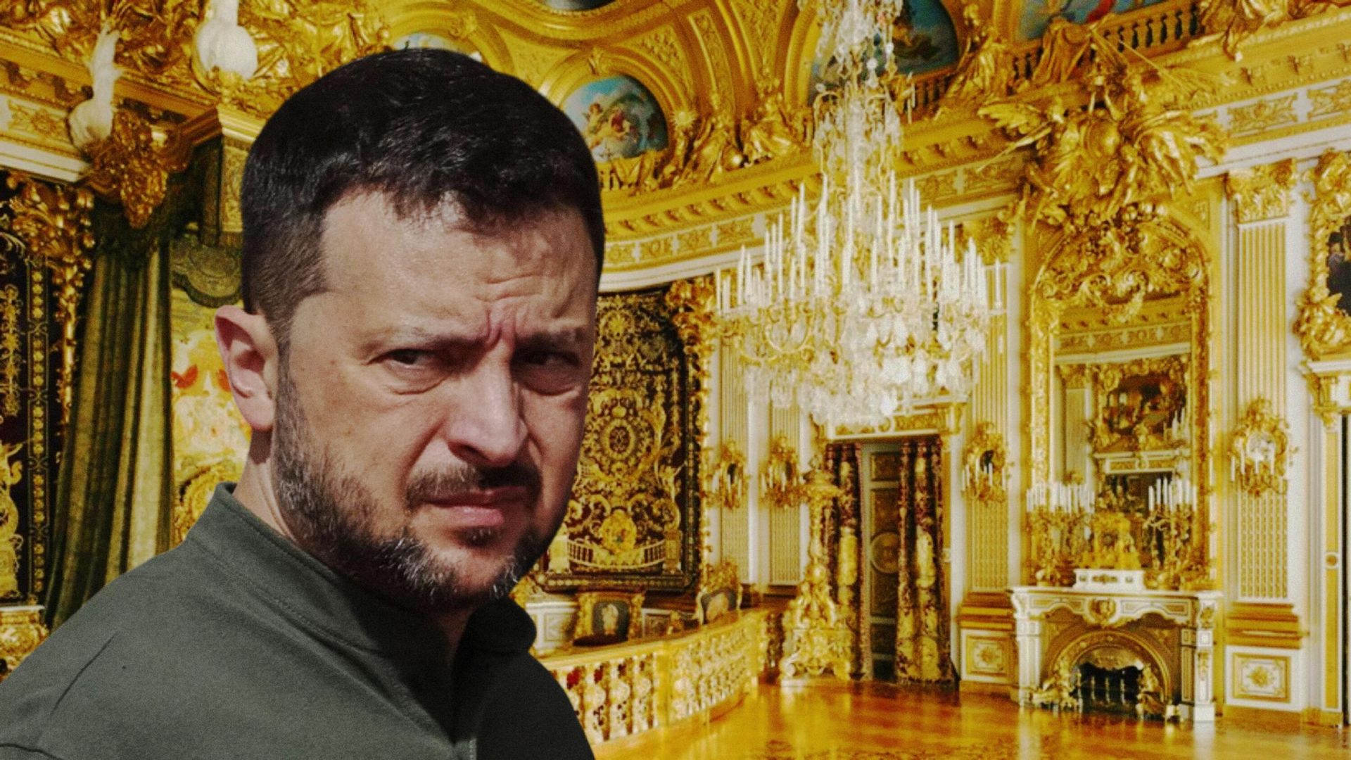 Коллаж: Зеленский на фоне золотого дворца Коллаж: Зеленский на фоне золотого дворца - РИА Новости, 1920, 16.12.2024