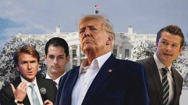 Коллаж: Дональд Трамп, Пита Хегсета, Эндрю Пик, Элбридж Колби Коллаж: Дональд Трамп, Пита Хегсета, Эндрю Пик, Элбридж Колби