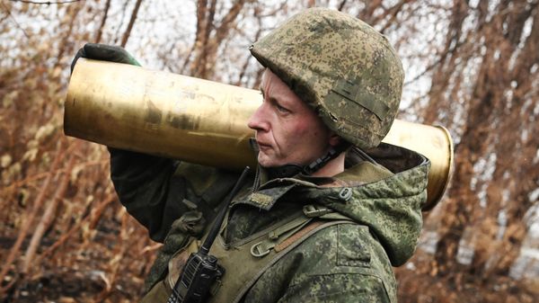 Боевая работа расчета пушки М-46 ЦВО на Красноармейском направлении