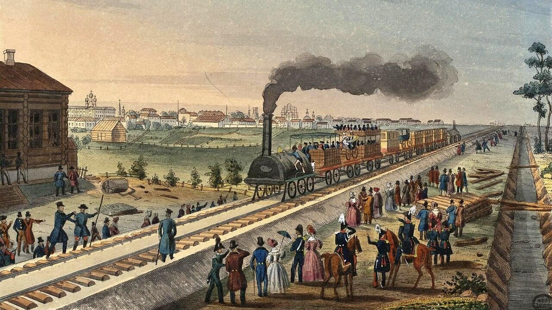Карл Беггов Царскосельская железная дорога (1840-е годы) - РИА Новости, 1920, 02.03.2025