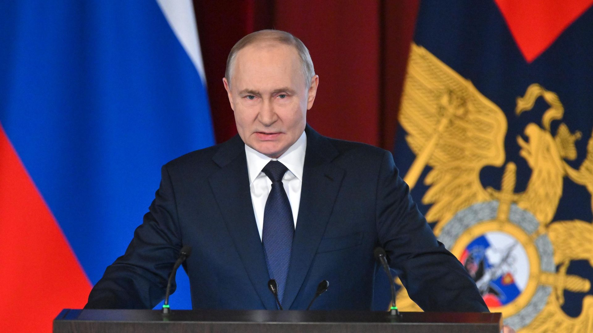Президент Владимир Путин принял участие в ежегодном расширенном заседании коллегии МВД - РИА Новости, 1920, 28.04.2025